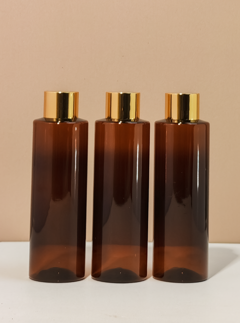 150Ml Pet Bottle With Gold Shinny Screw Caps
