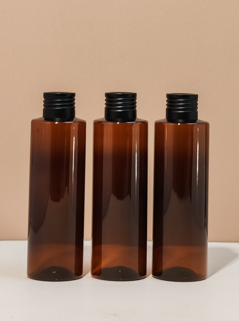150Ml Pet Bottle With Matte Black Aluminium Screw Cap