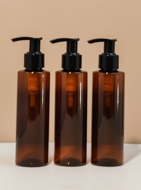 150Ml Pet Bottle With Old Black Lotion Pump