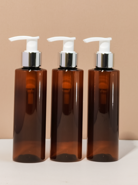 150Ml Pet Bottle With Silver White Lotion Pump