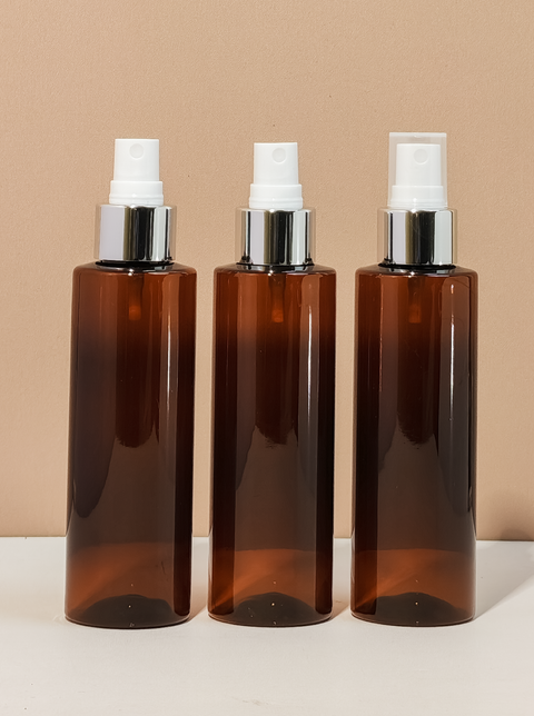 150Ml Pet Bottle With Silver Mist Spray