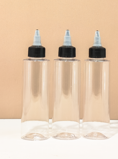 150Ml Pet Bottle With Black Applicator With Clear Top