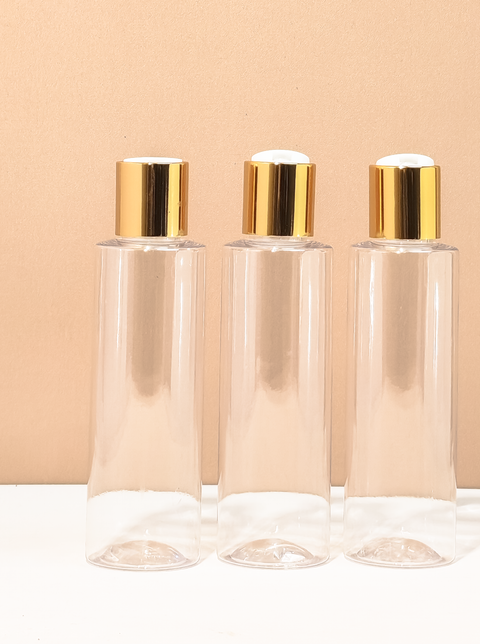 150Ml Pet Bottle With Gold Press Cap