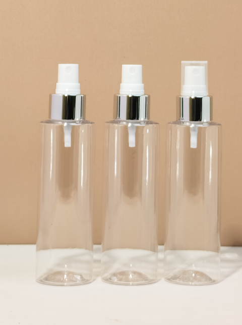 150Ml Pet Bottle With Silver Mist Spray