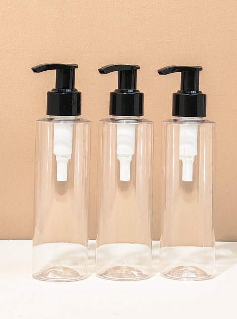 150Ml Pet Bottle With Old Black Lotion Pump