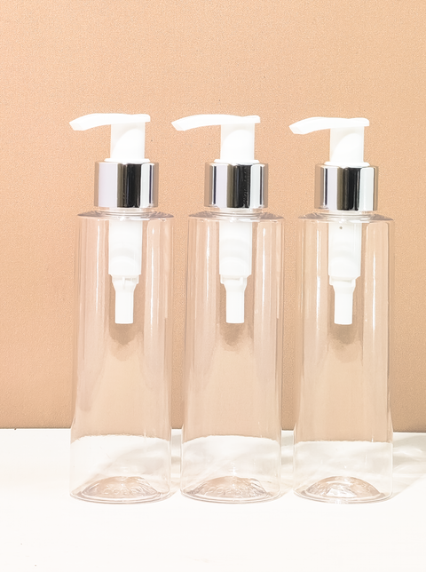 150Ml Pet Bottle With Silver White Lotion Pump