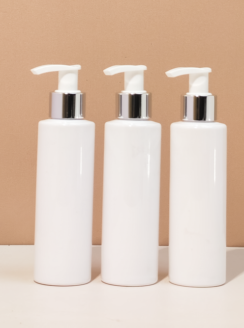 150Ml Pet Bottle With Silver White Lotion Pump