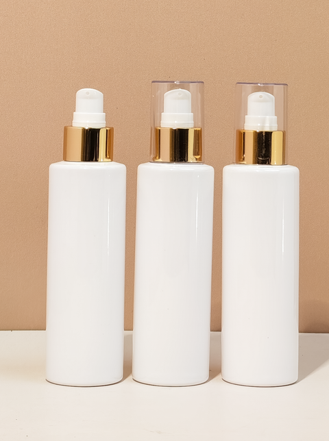 150Ml Pet Bottle With Gold Treatment Pump