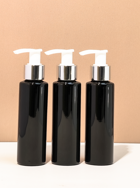 100Ml Pet Bottle With Silver White Lotion Pump