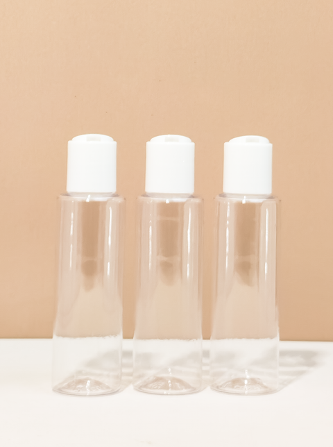 100Ml Pet Bottle With White Press Cap