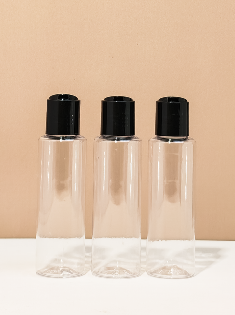 100Ml Pet Bottle With Black Press Cap