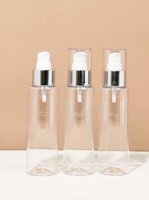 100Ml Pet Bottle With Silver Treatment Pump