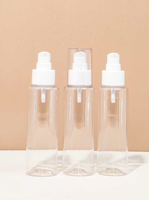 100Ml Pet Bottle With White Treatment Pump