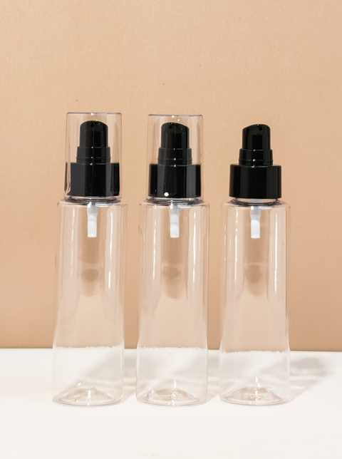 100Ml Pet Bottle With Black Treatment Pump