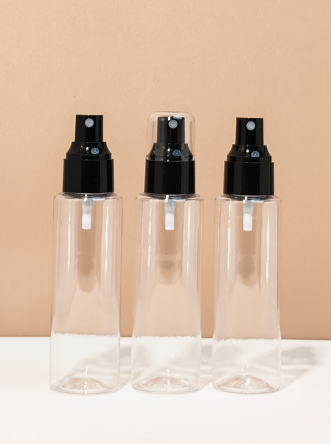100Ml Pet Bottle With Black Mist Spray