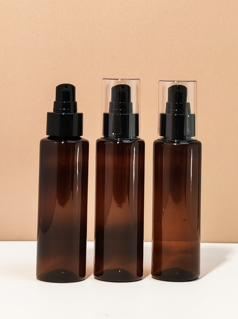 100Ml Pet Bottle With Black Treatment Pump