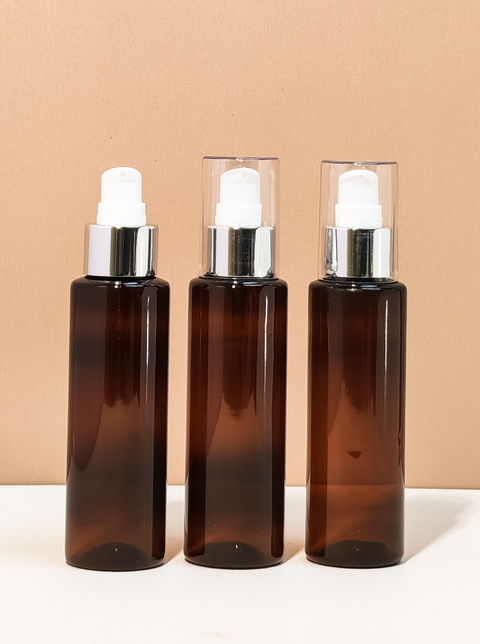 100Ml Pet Bottle With Silver Treatment Pump