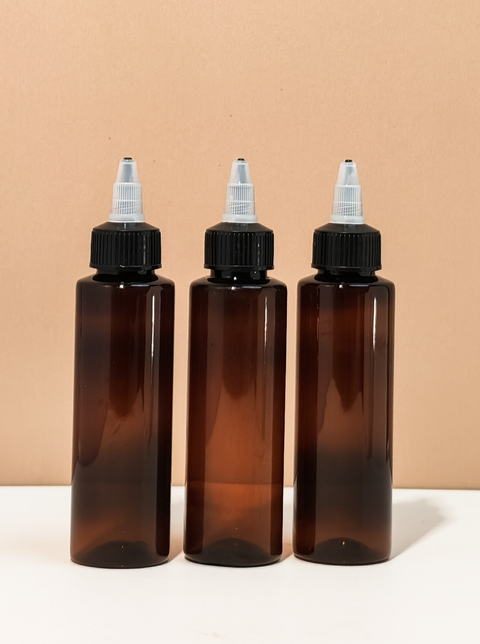 100Ml Pet Bottle With Black Applicator With Clear Top