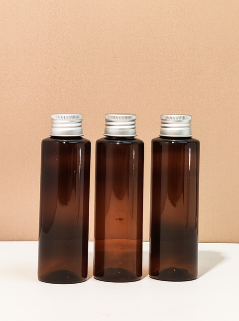 100ml Pet Bottle with Silver Aluminium Screw Caps