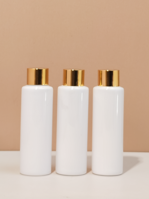 100Ml Pet Bottle With Gold Shinny Screw Caps