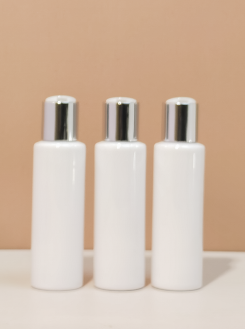 100Ml Pet Bottle With Silver Press Cap
