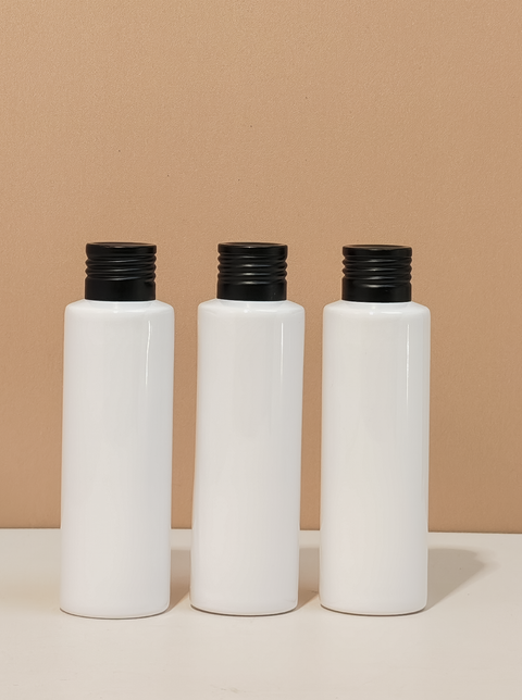 100Ml Pet Bottle With Matte Black Aluminium Screw Cap