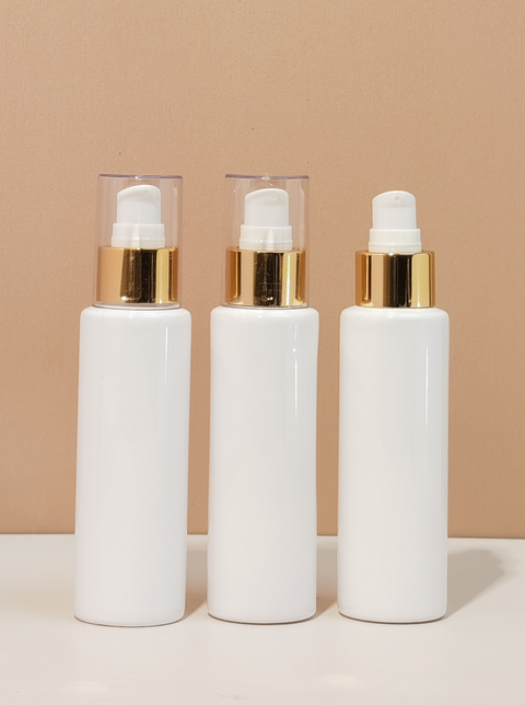 100Ml Pet Bottle With Gold Treatment Pump