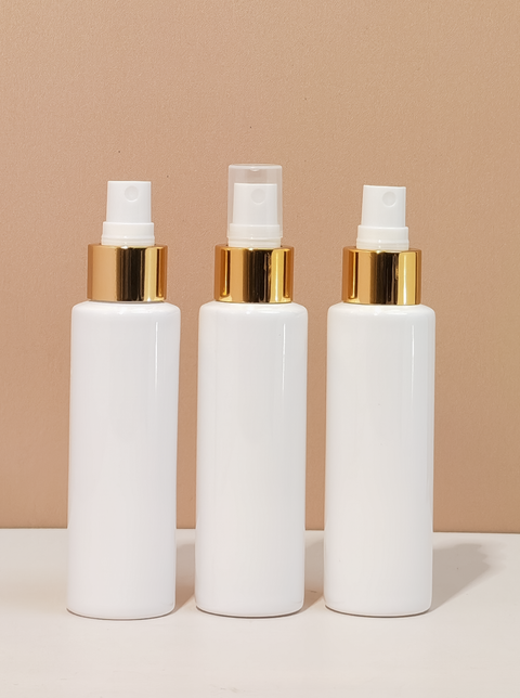 100Ml Pet Bottle With Gold Mist Spray
