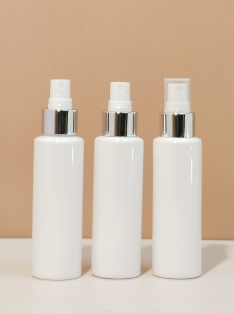 100Ml Pet Bottle With Silver Mist Spray