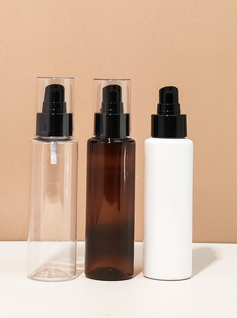 100Ml Pet Bottle With Black Treatment Pump