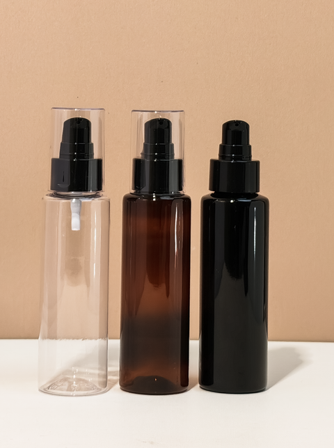 100Ml Pet Bottle With Black Treatment Pump