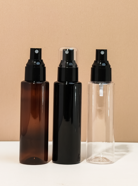 100Ml Pet Bottle With Black Mist Spray