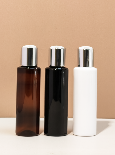 100Ml Pet Bottle With Silver Press Cap