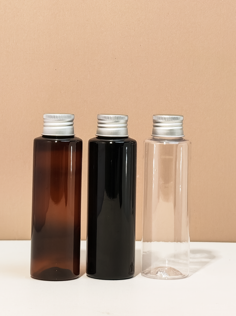 100ml Pet Bottle with Silver Aluminium Screw Caps