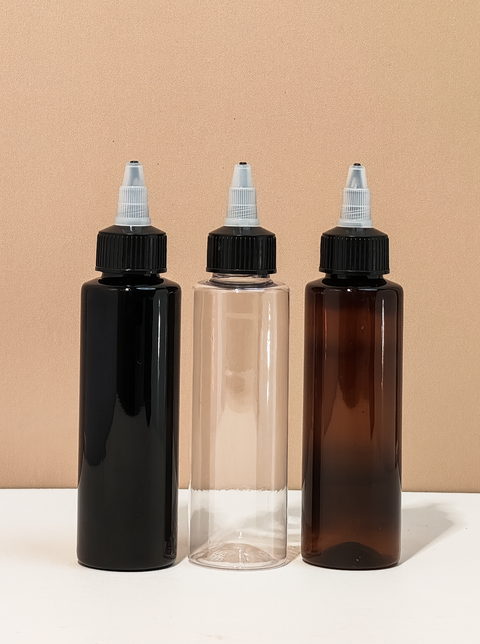 100Ml Pet Bottle With Black Applicator With Clear Top