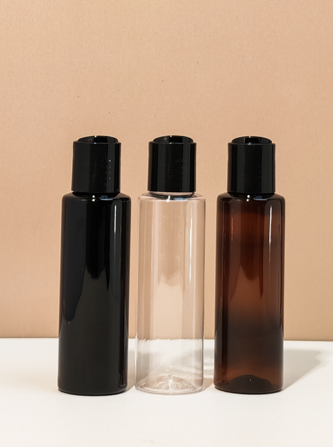 100Ml Pet Bottle With Black Press Cap