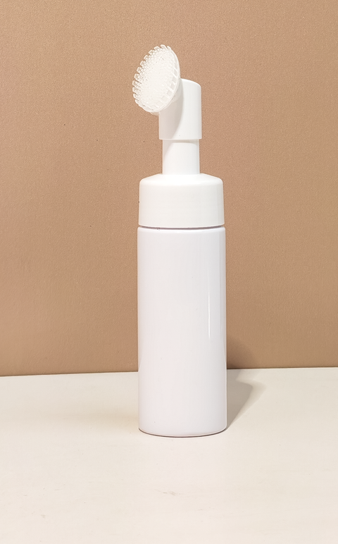 150Ml White Foaming Bottle With A Brush