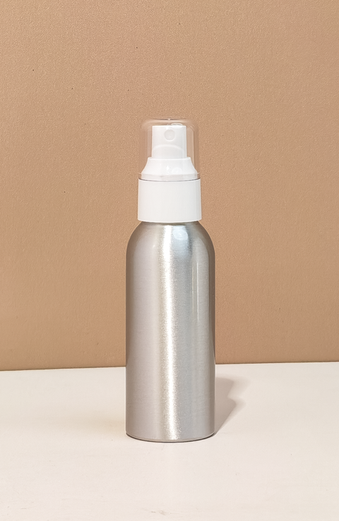 100ml Silver Aluminium - With Mist Sprayer