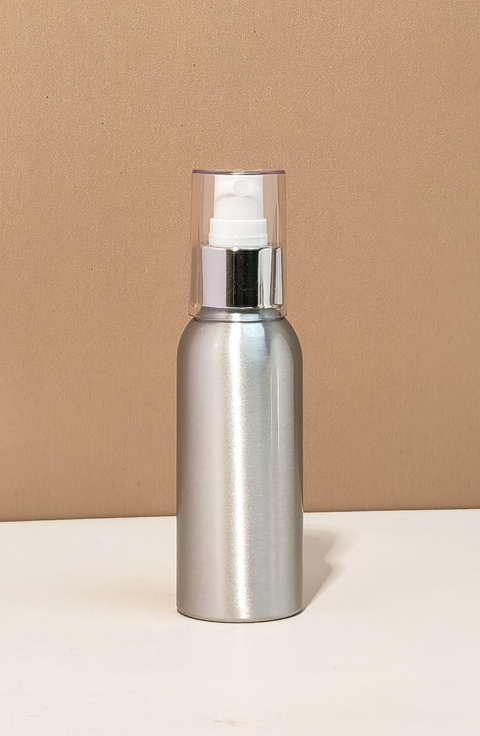 100ml Silver Aluminium - With Mist Sprayer