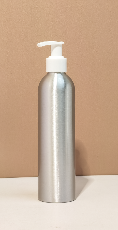 250ml Silver Aluminium - With Lotion Pump