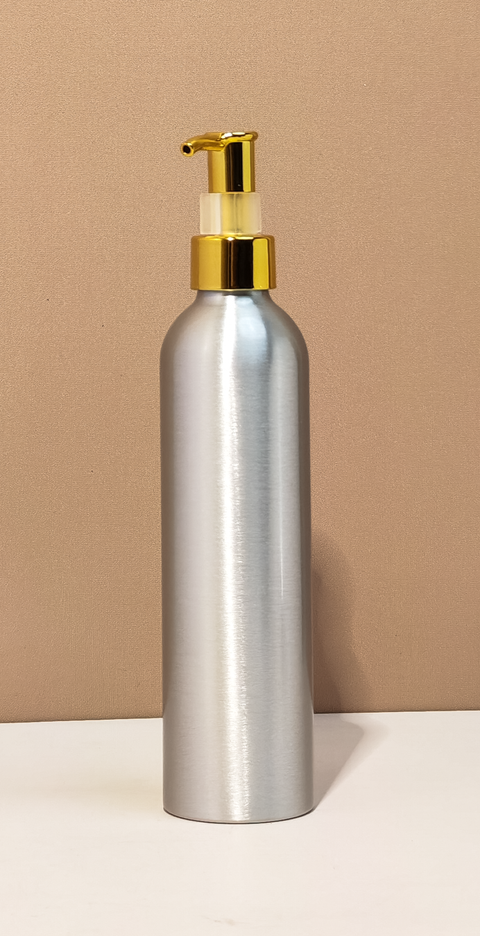 250ml Silver Aluminium - With Lotion Pump