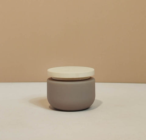 Soft Touch Grey Jar