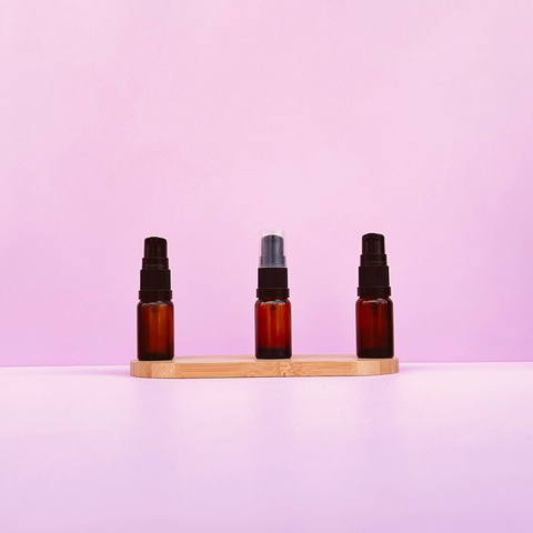 10Ml Glass Bottle With Black Treatment Pump (Round)