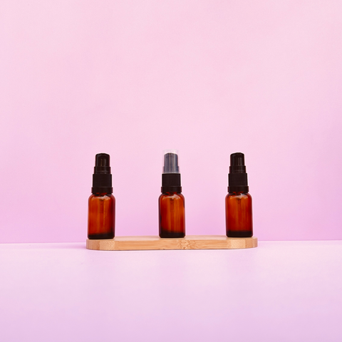 15Ml Glass Bottle With Black Treatment Pump (Round)