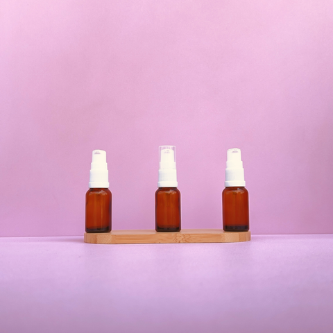 15Ml Glass Bottle With White Treatment Pump (Round)