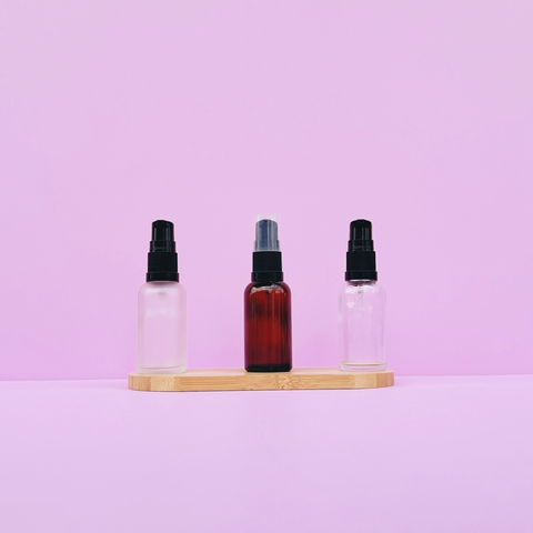 30Ml Glass Bottle with Black Treatment Pump (Round)