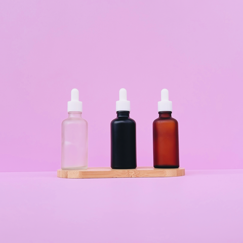 50Ml Glass Bottle With Plain White Dropper (Round)