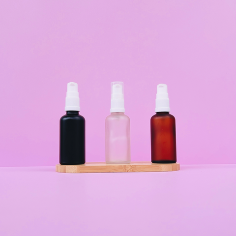 50Ml Glass Bottle With White Treatment Pump (Round)