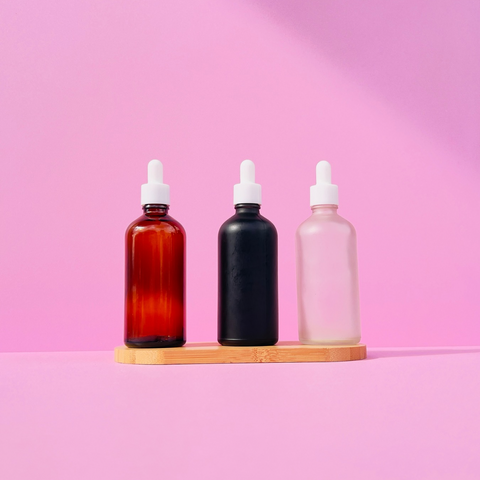 100Ml Glass Bottle With Plain White Dropper (Round)