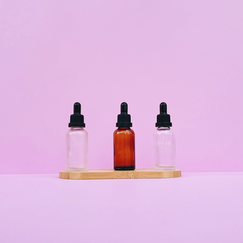 30Ml Glass Bottle With Black Tamper Proof Dropper (Round)